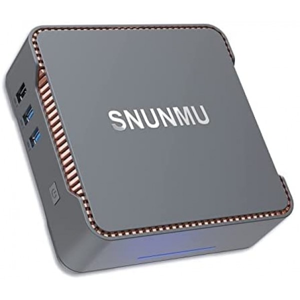 SNUNMU Mini PC, Intel Celeron N3350,4GB RAM + 64GB ROM,Windows 10 Pro Mini Desktop Computer, Dual WiFi 2.4G/5G, Ethernet 1000Mbps, BT 4.2, 4K HD, 2 HDMI+1 VGA+USB 3.0 Micro Desktop PC